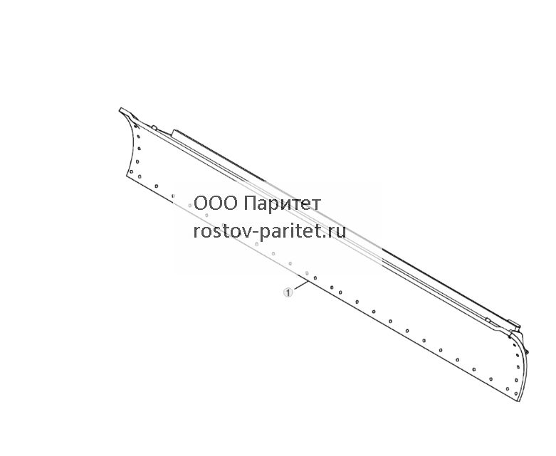 Отвал (12 футов x 27 дюймов x 1 дюйм), для режущих кромок (34 дюйма x 8 дюймов) с крепежными деталями 58 дюйма - ST3670 539.jpg